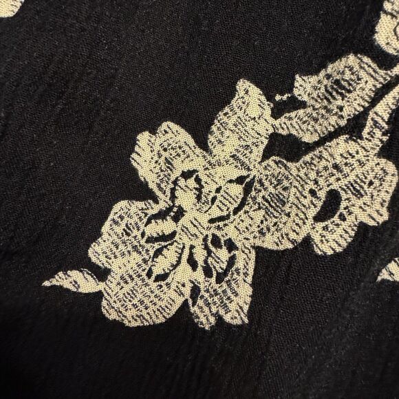 Indigo Soul Blouse 2X Babydoll Style Floral Casual Witchy Classic Boho - Picture 6 of 9